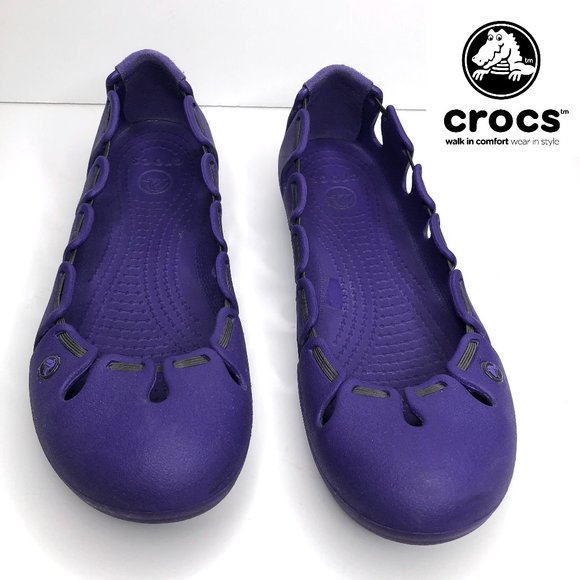 crocs purple sandals